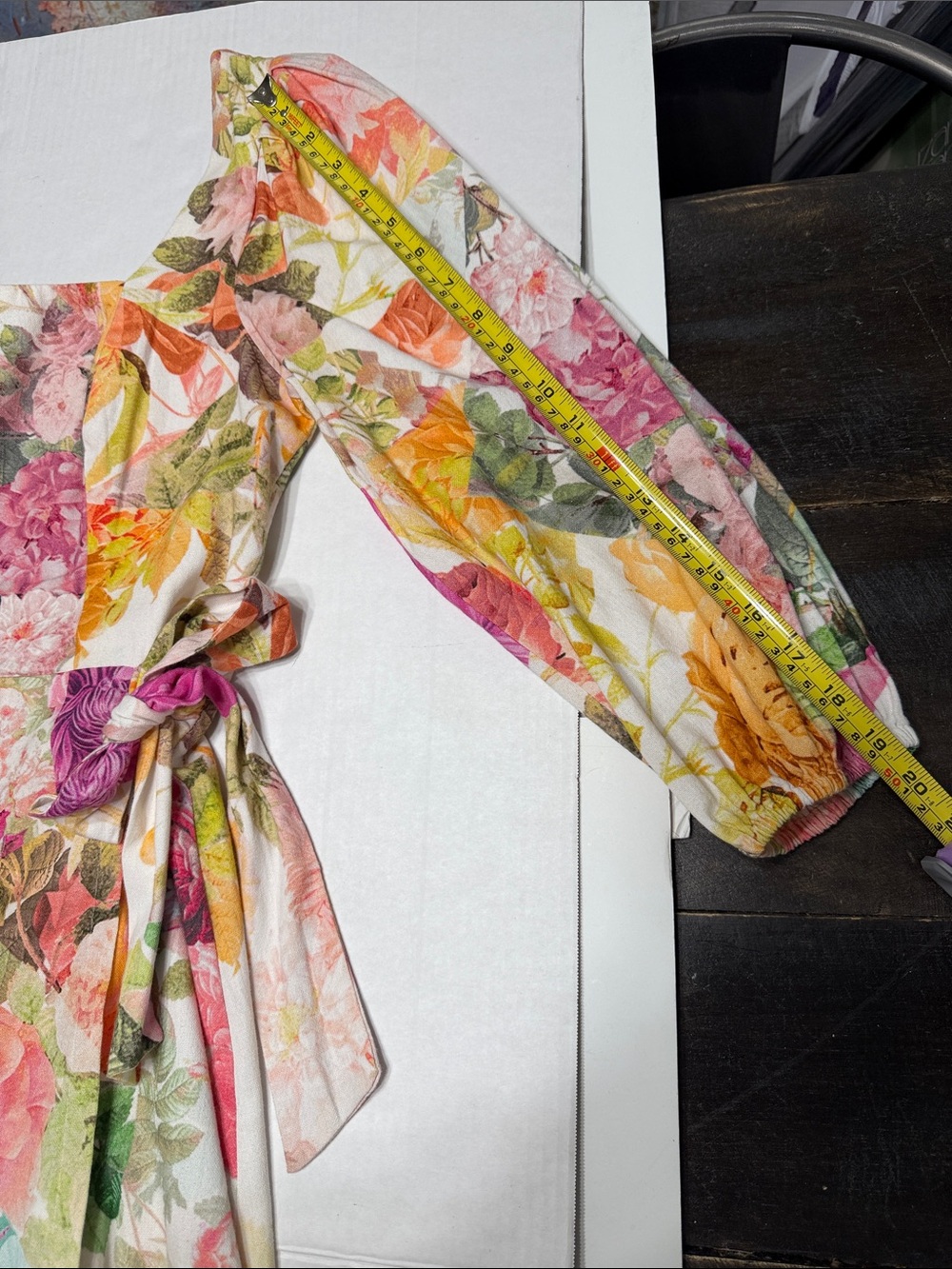 Vince Camuto Multicolor Floral Puff-Sleeve Mini Dress - Picture 10 of 15